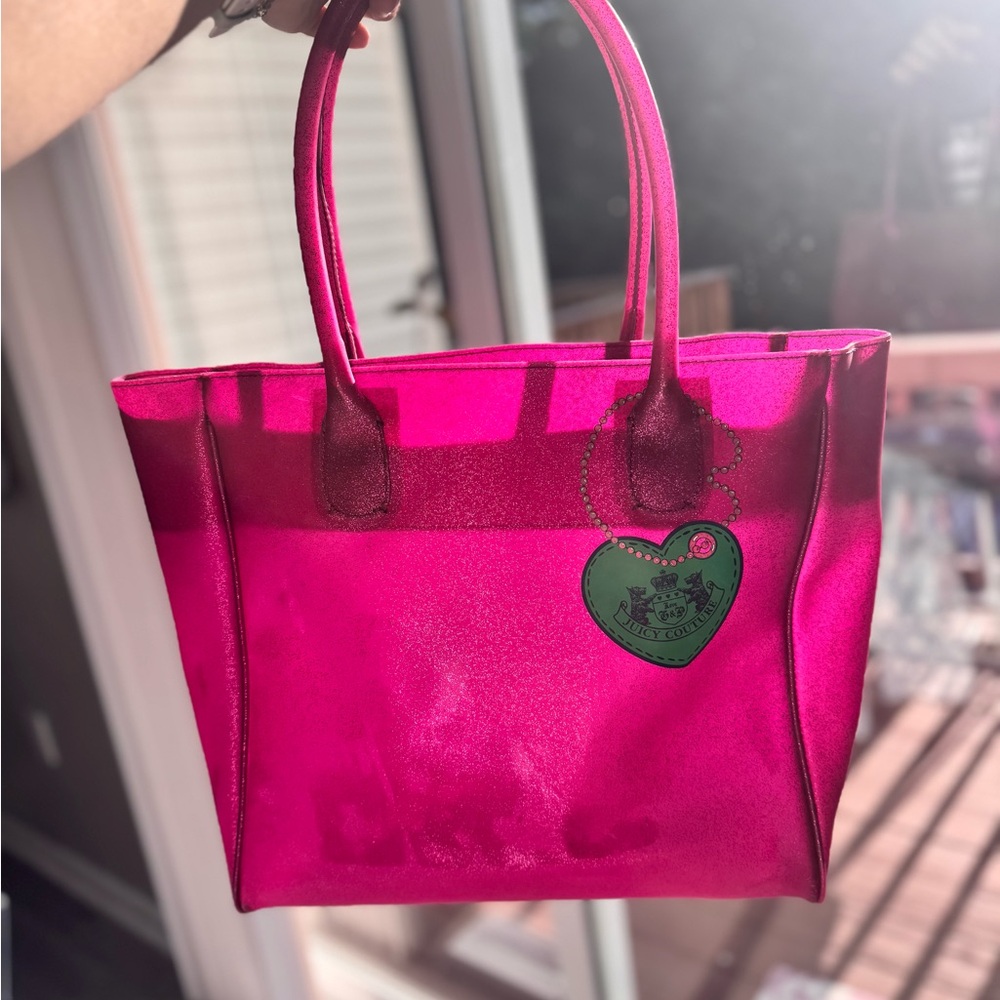 Juicy Couture Fuchsia Tote with Heart Charm